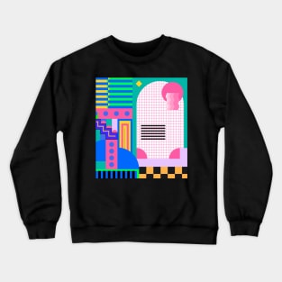 Memphis Style Pattern Crewneck Sweatshirt